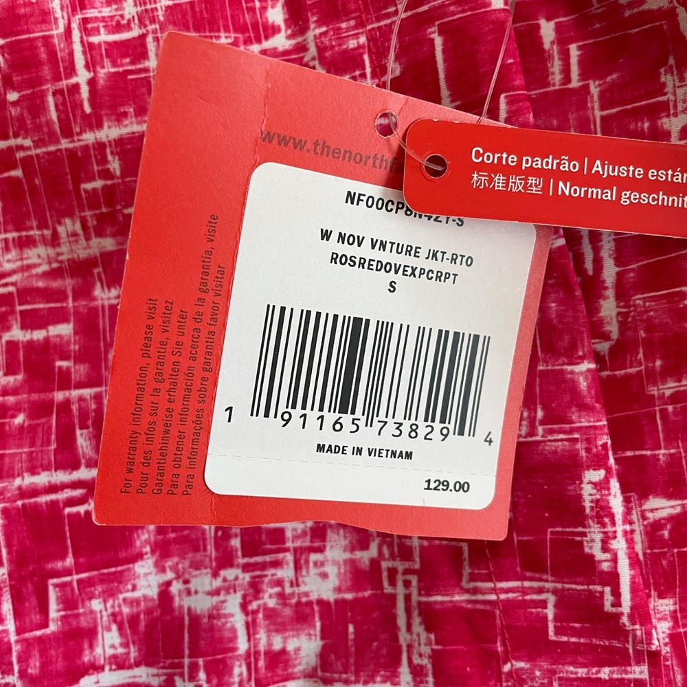 Hot pink and white, woman’s small, North Face jacket. Brand new with tags - Picture 2 of 3